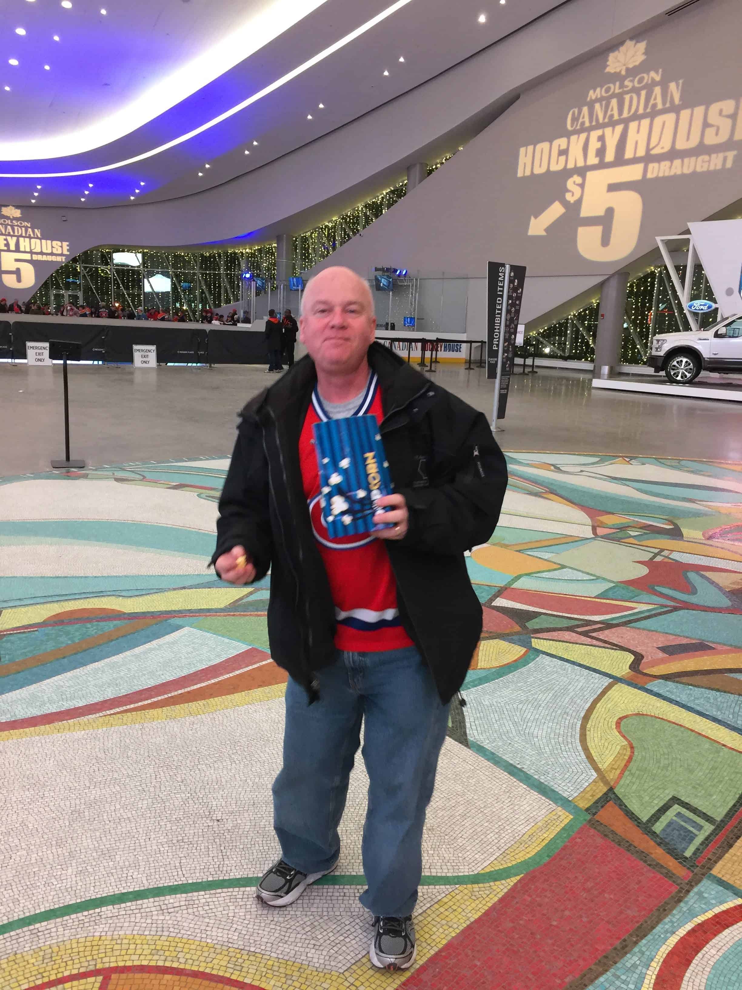 Paul in Ford Hall at Rogers Place in Edmonton - Hockey Season Edmonton
