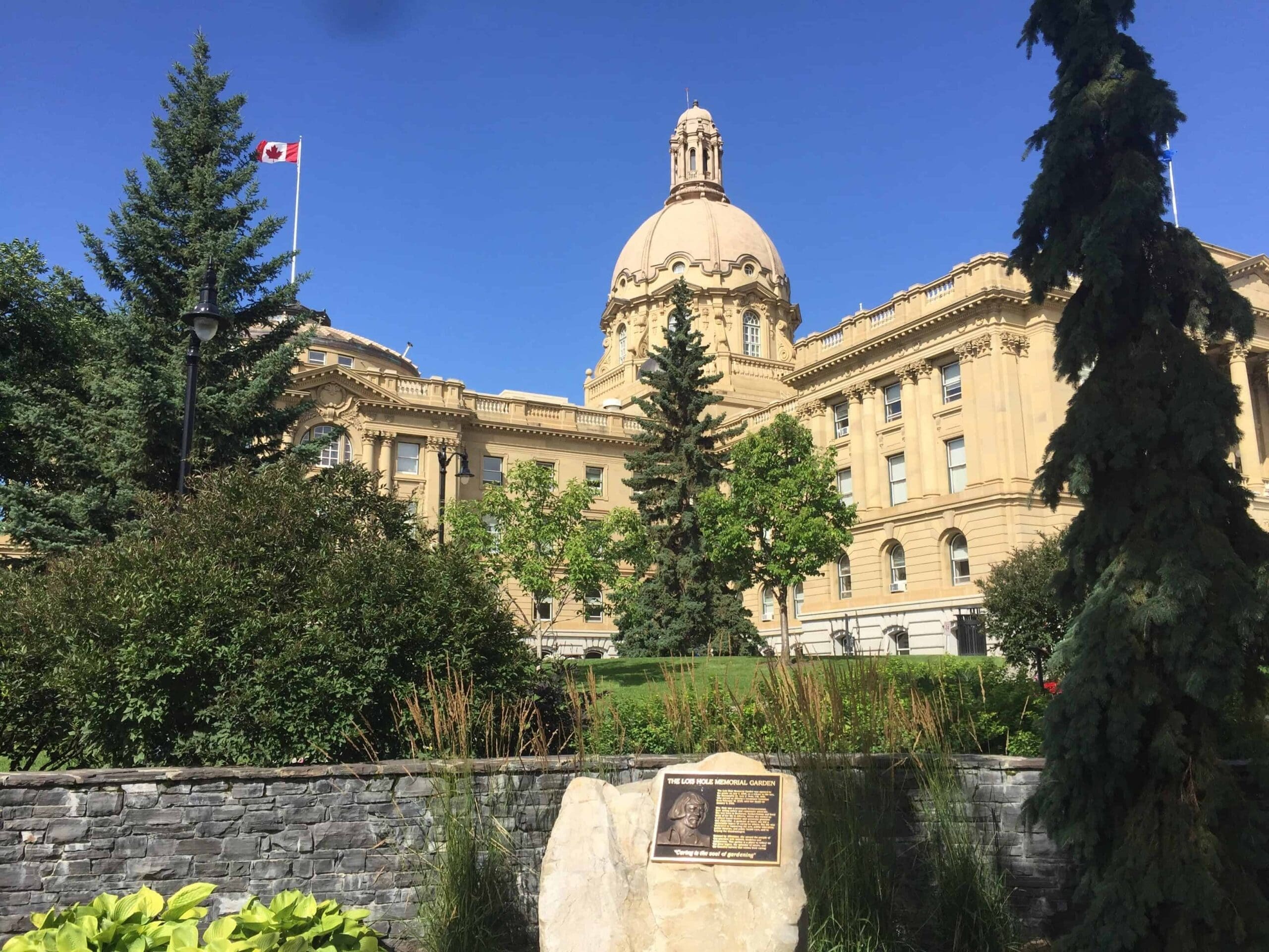 View of the Alberta Legislature in Edmonton Alberta Canada