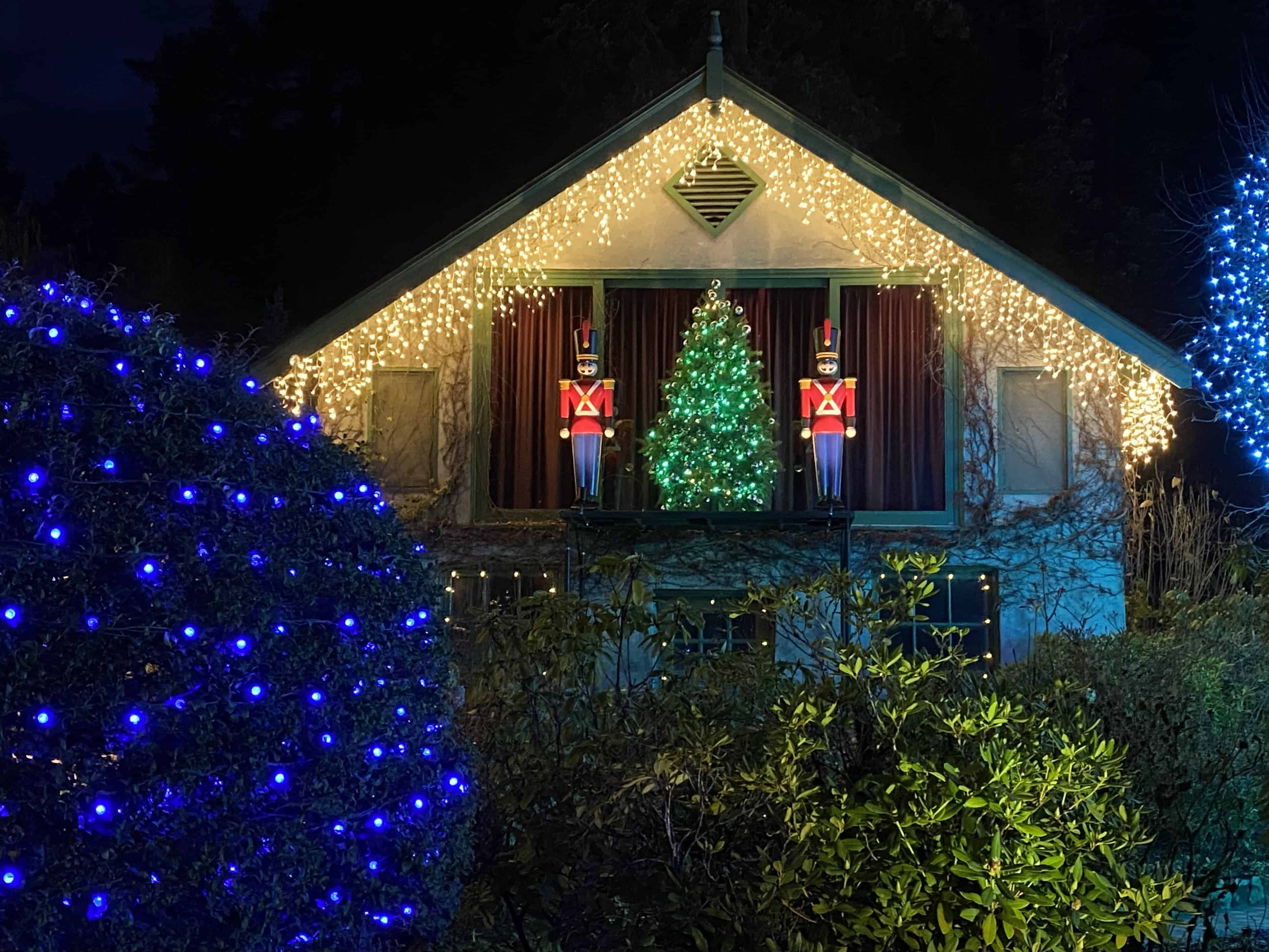 One of our favorite light and Christmas displays at the Butchart Gardens during December/ early January is the Nutcracker display.