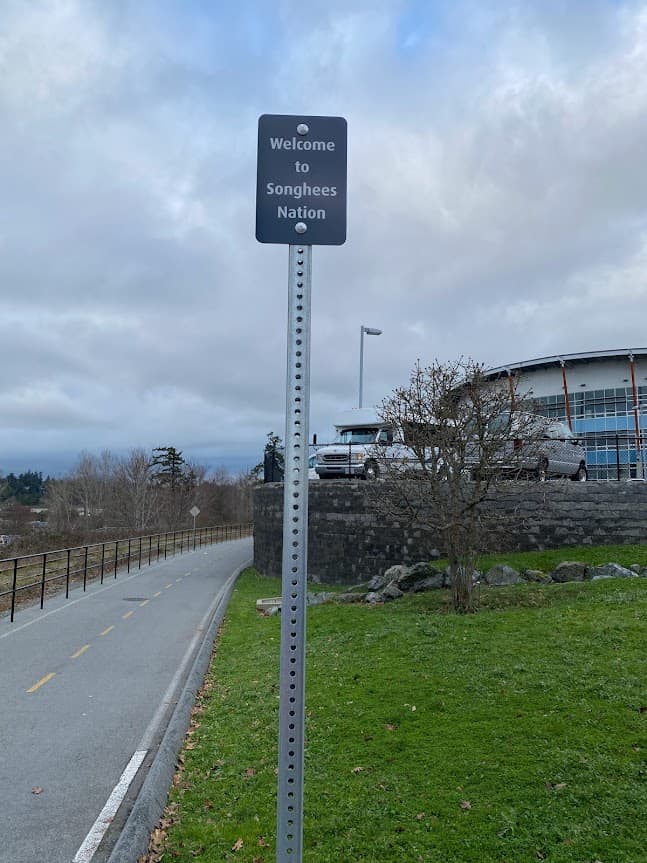 Welcome to Songhees Nation signage