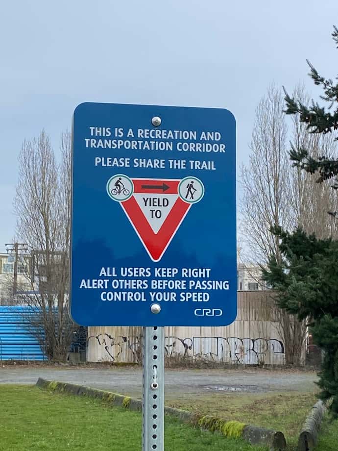 Galloping Goose trail signage