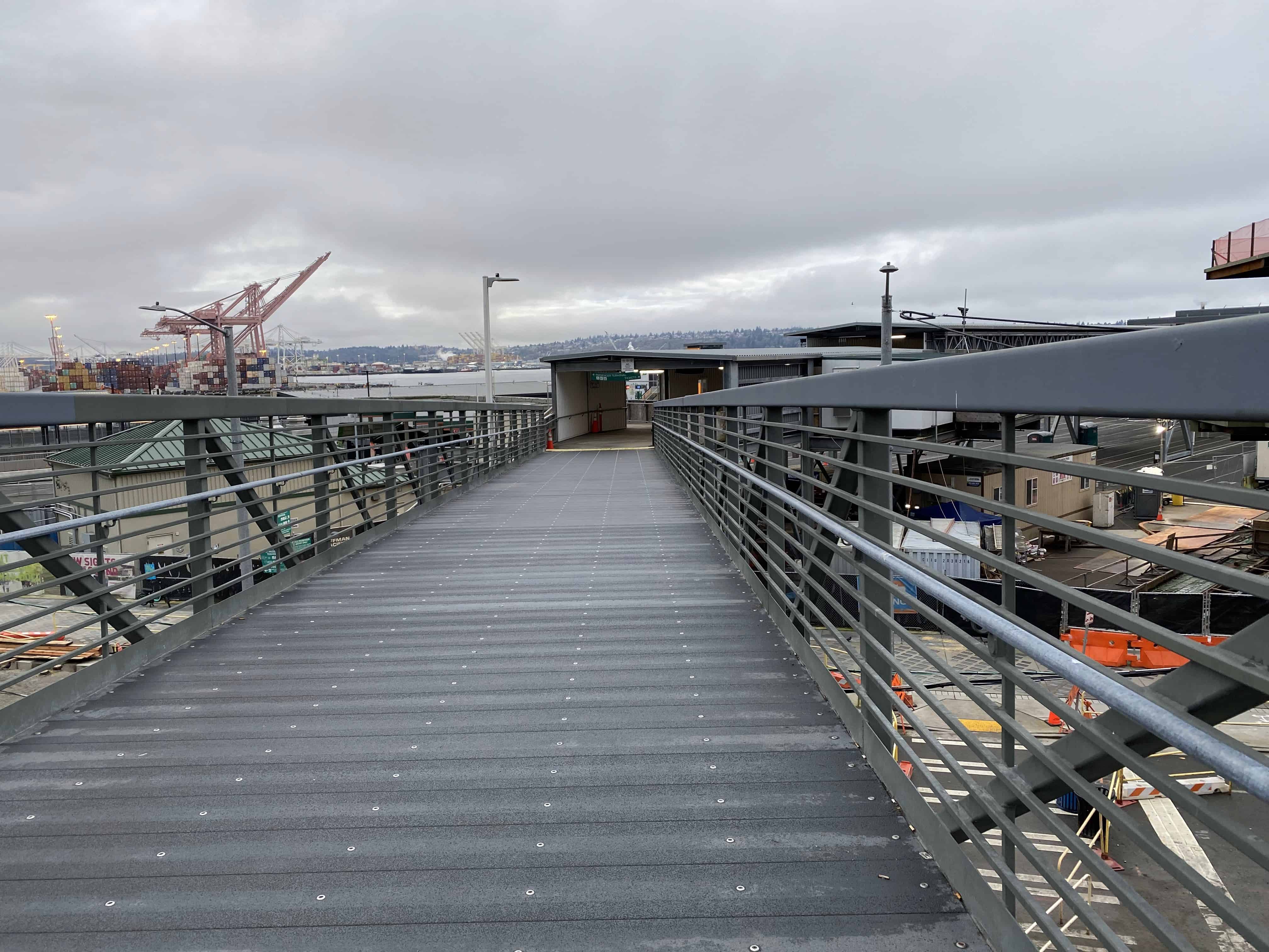 Pedestrian walkway Marion Street in Seattle