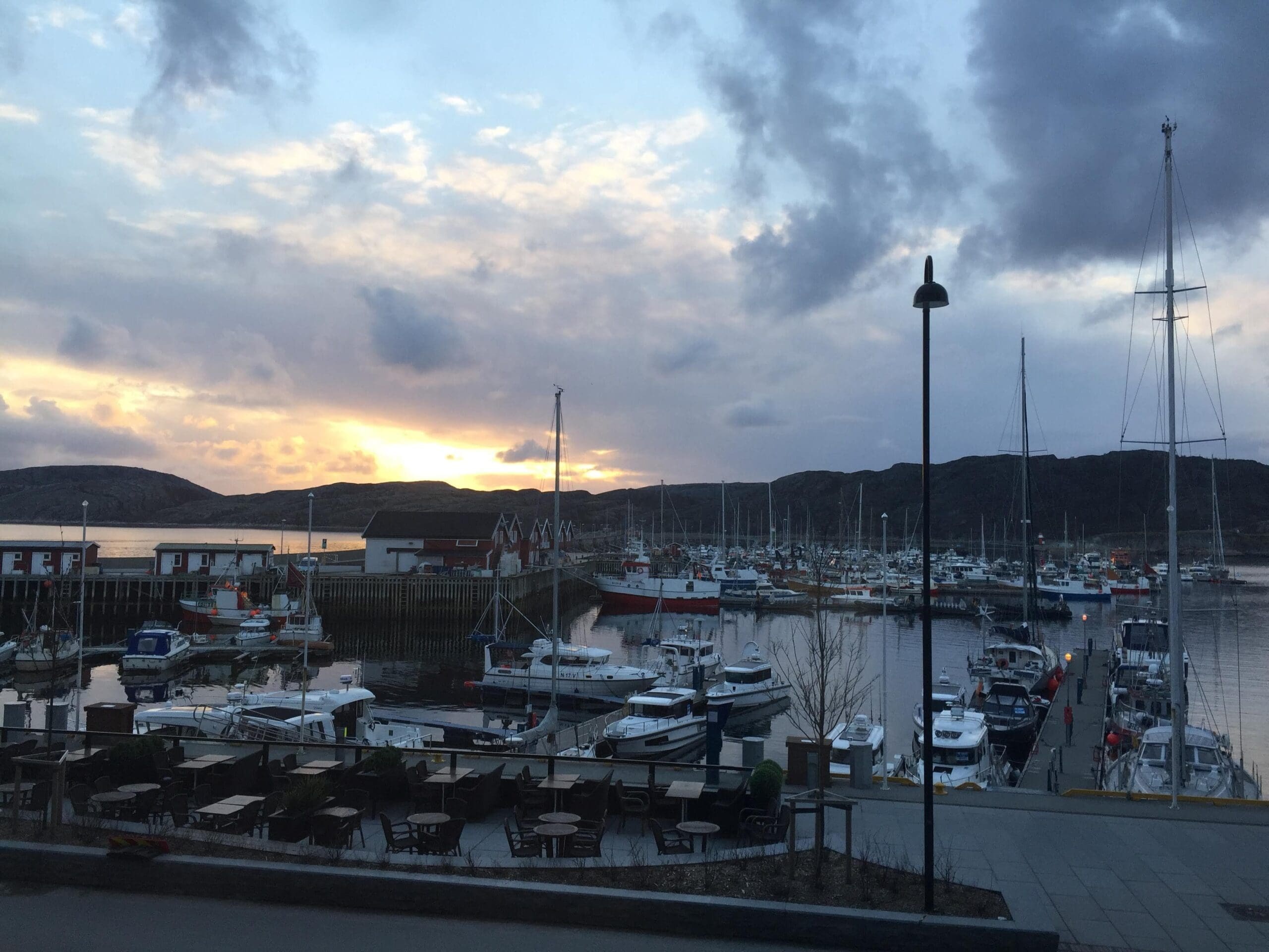 View of Bod&oslash; Harbour from our hotel - 3 days in Bod&oslash; Norway