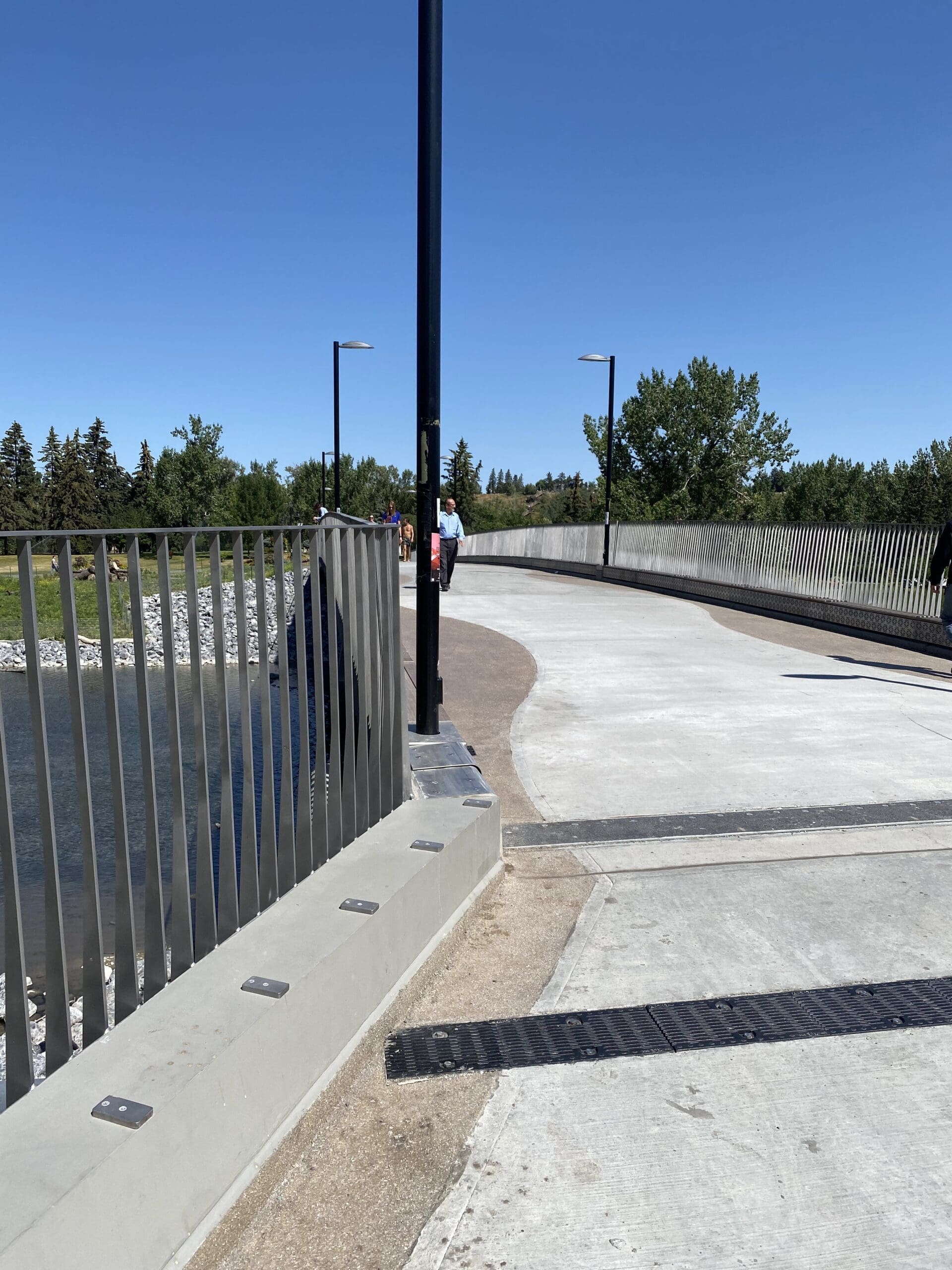 This is the new Jaipur Bridge, opened in downtown Calgary in Jun, 2022.