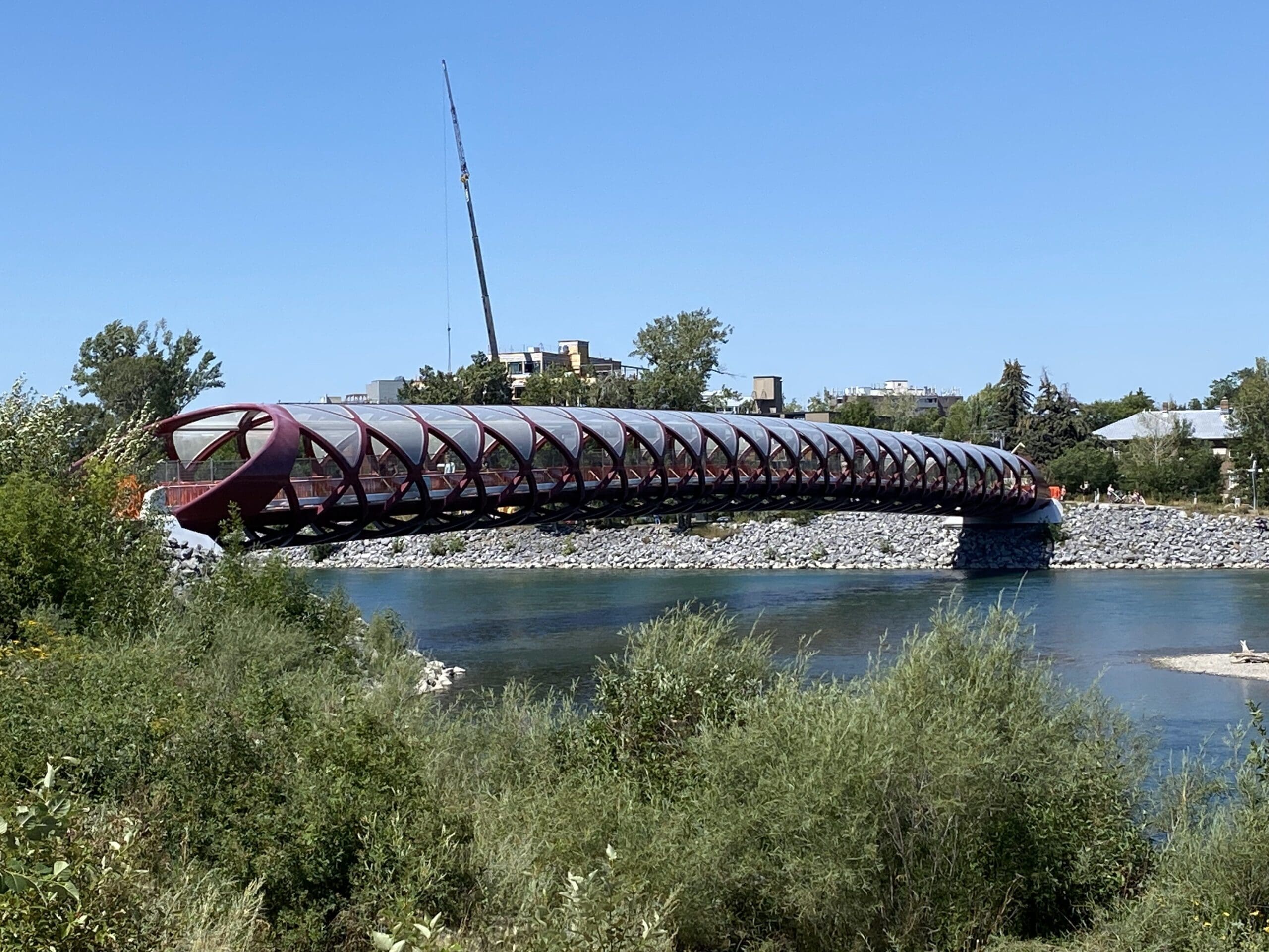 Peace Bridge from a distance.