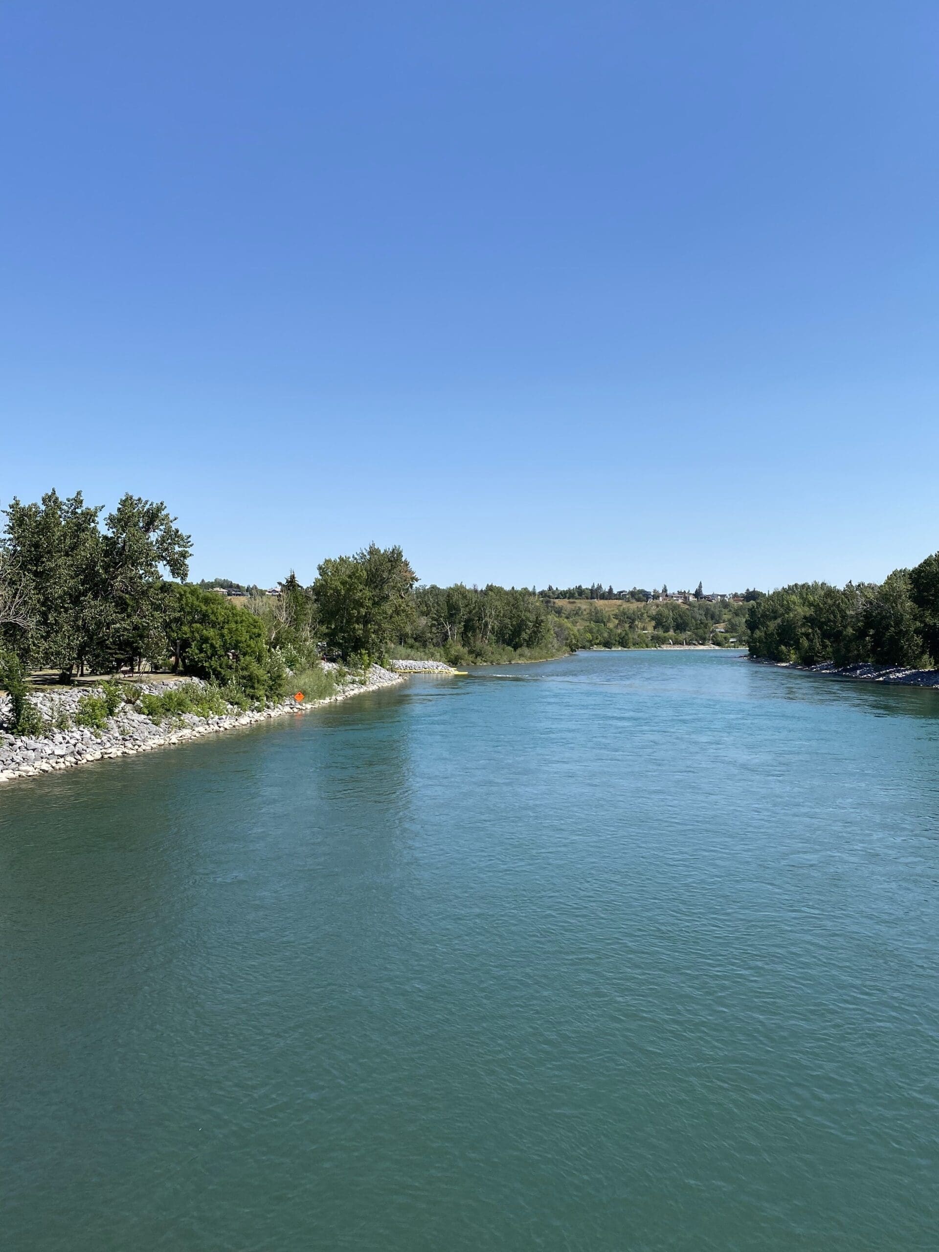 This is the Bow River just outside downtown Calgary