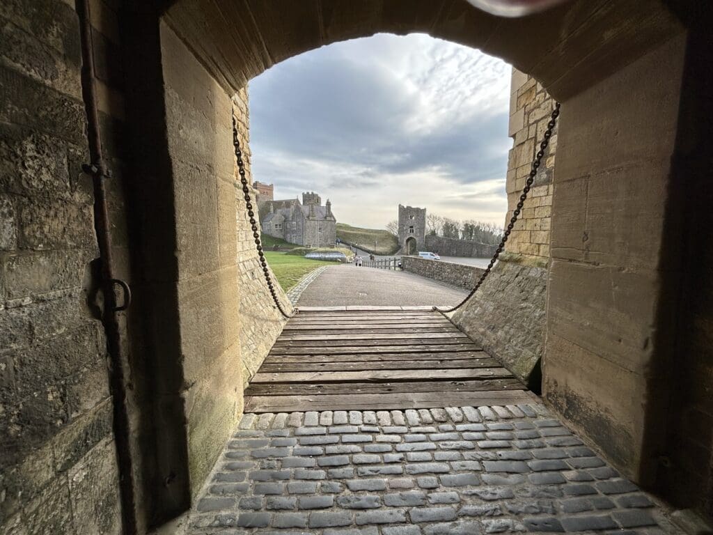 Exploring at Dover Castle, found this cool draw bridge.