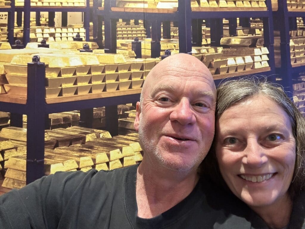 Bank of England Museum in the Gold Storage area when visiting London, UK England