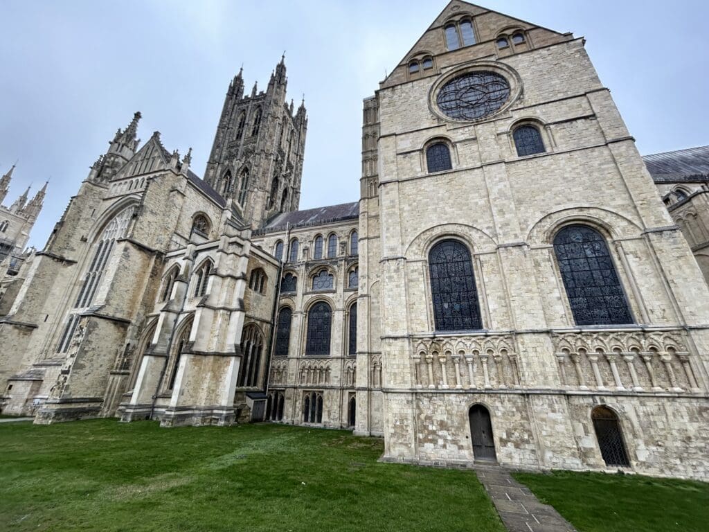 This is the outside of Canterbury Cathedral