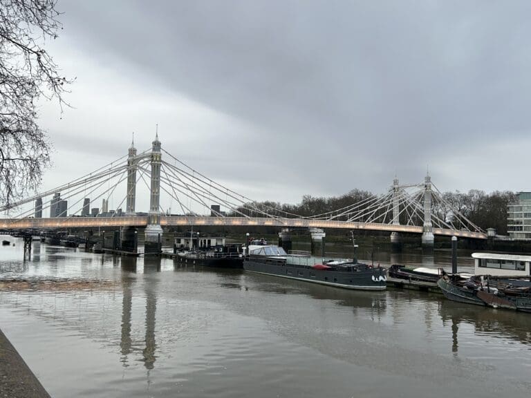Albert Bridge in London England UK
