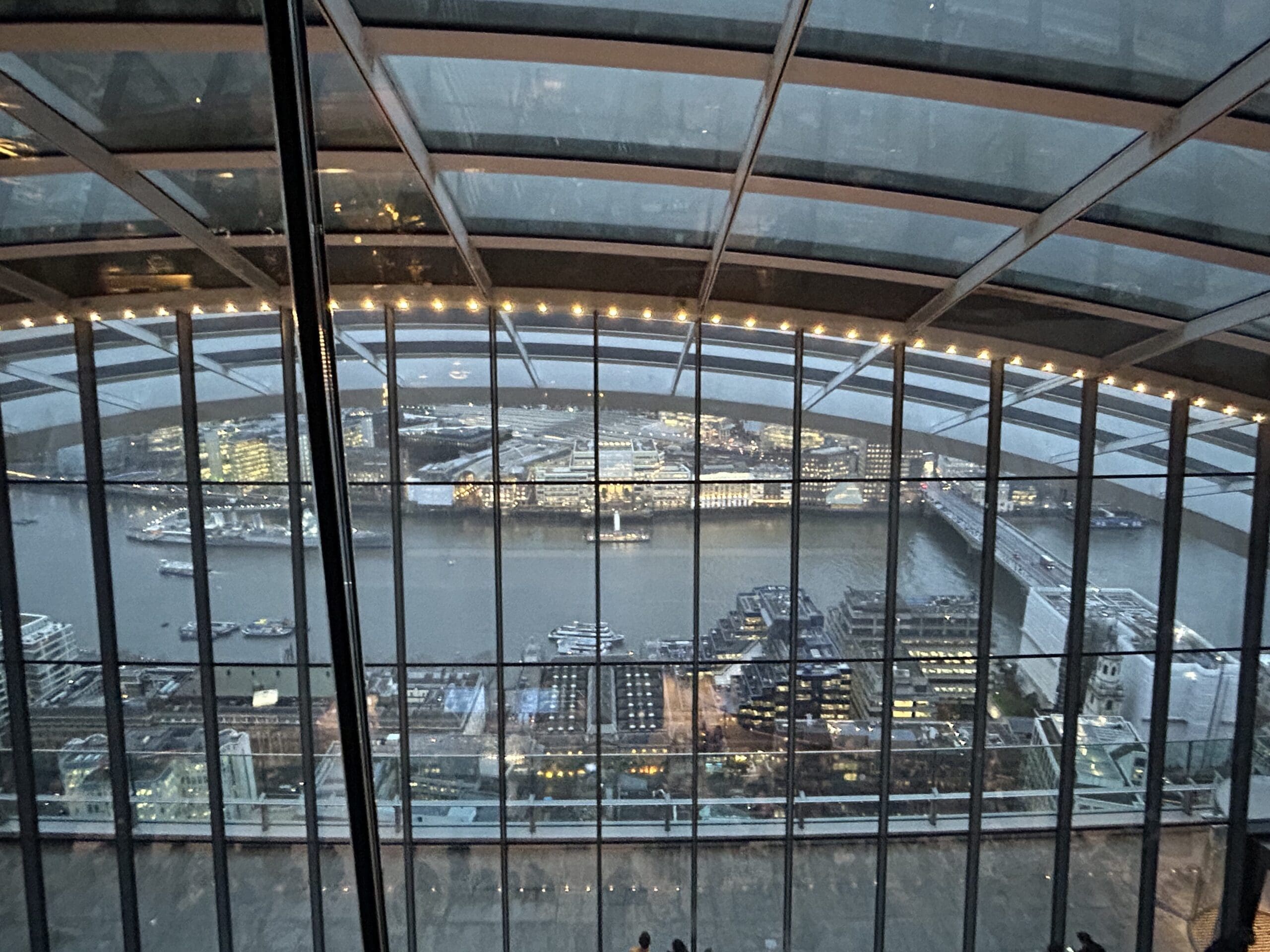 Sky Garden view from inside.